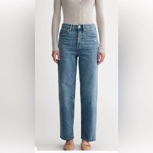 Everlane Straight The Way high Jeans – Raw Hem Denim | Size 27